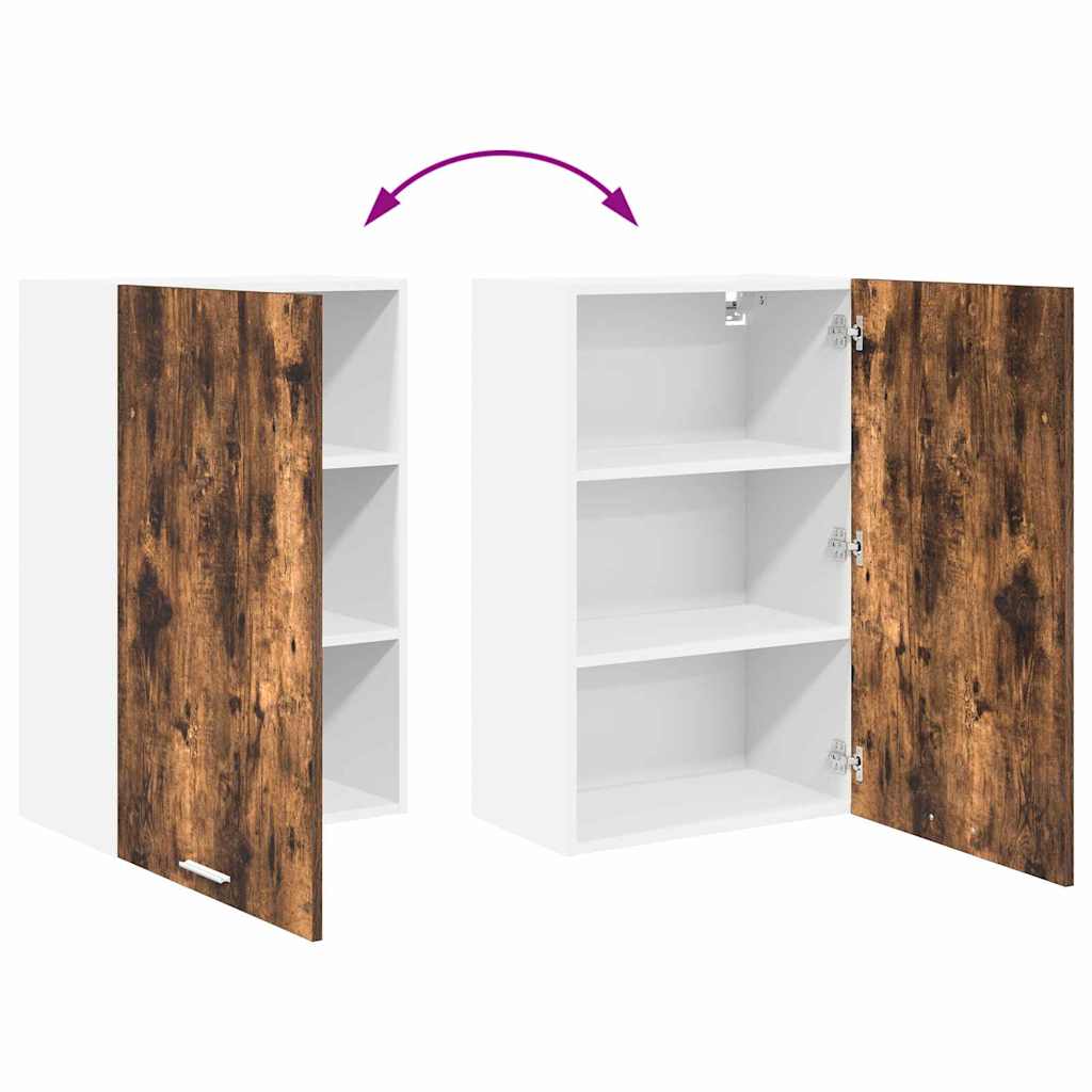 Dulap suspendat Riga Stejar afumat si alb 50 x 31 x 80 cm — imaginea 12