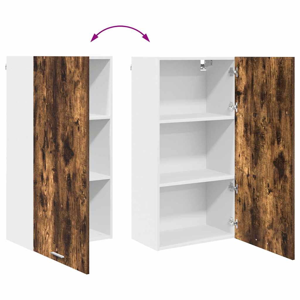 Dulap suspendat Riga Stejar afumat si alb 50 x 31 x 100 cm — imaginea 12