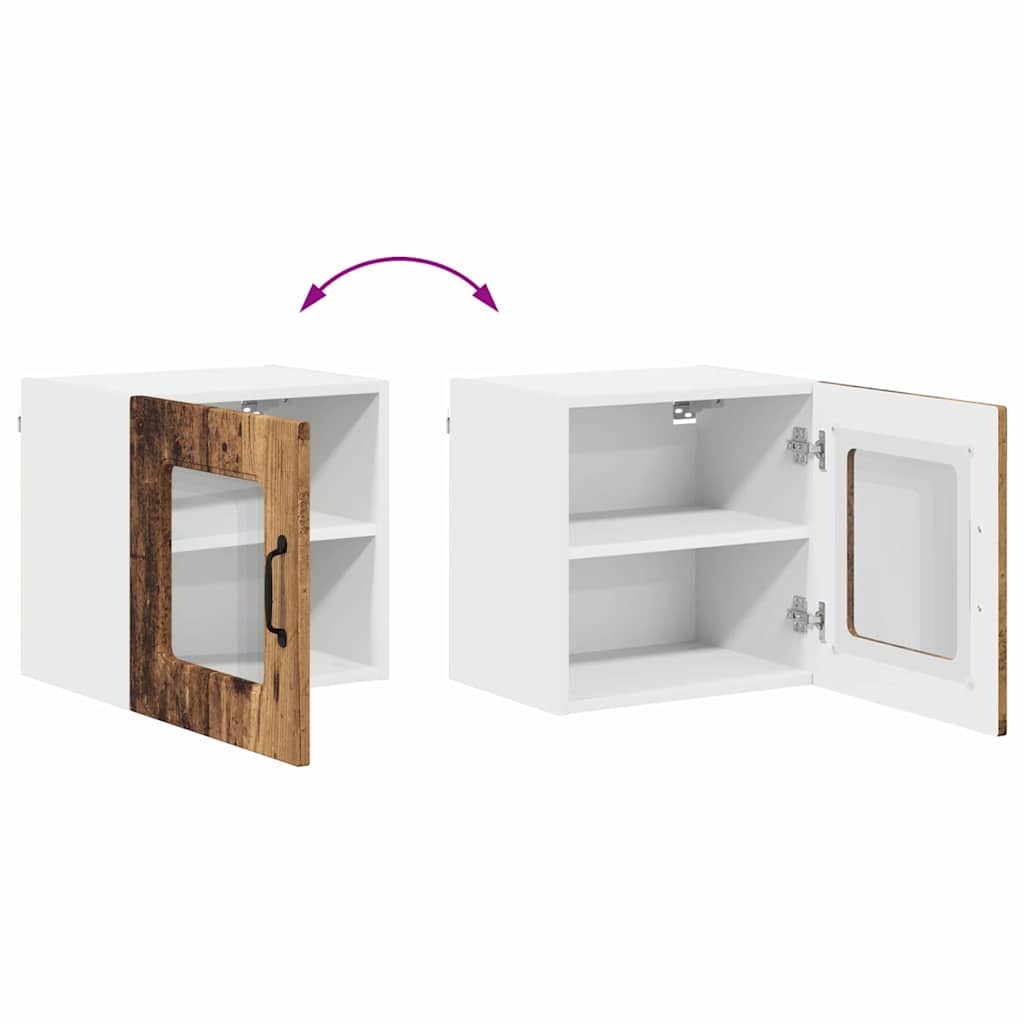 Dulap suspendat de bucatarie 2 pcs Lemn Vechi 40 x 31 x 40 cm — imaginea 13