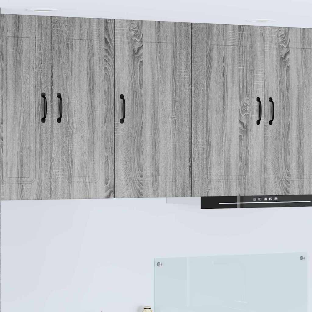 Dulap suspendat de bucatarie cu raft Gri Sonoma 40 x 31 x 80 cm — imaginea 2