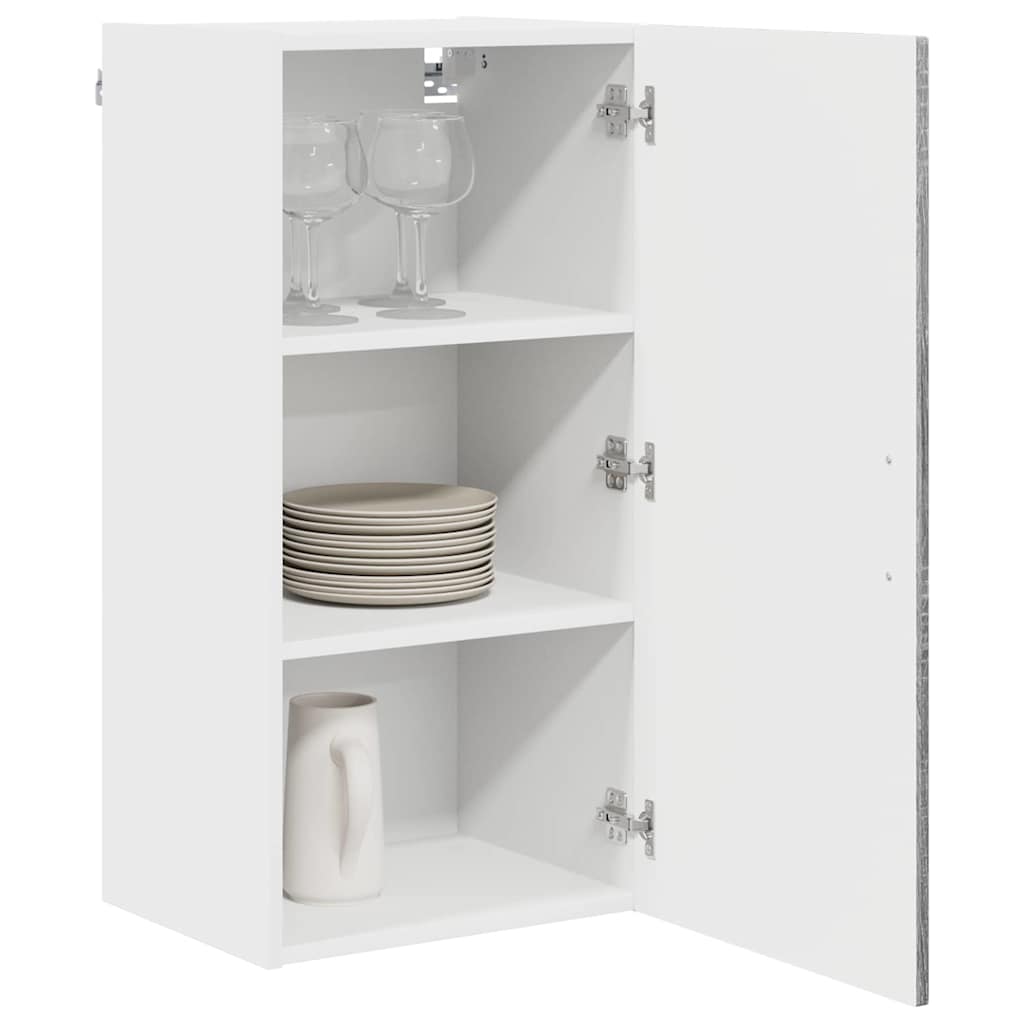 Dulap suspendat de bucatarie cu raft Gri Sonoma 40 x 31 x 80 cm — imaginea 4
