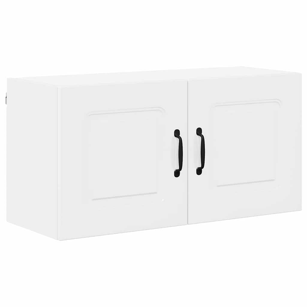 Dulap suspendat de bucatarie cu raft Alb lucios 80 x 31 x 40 cm