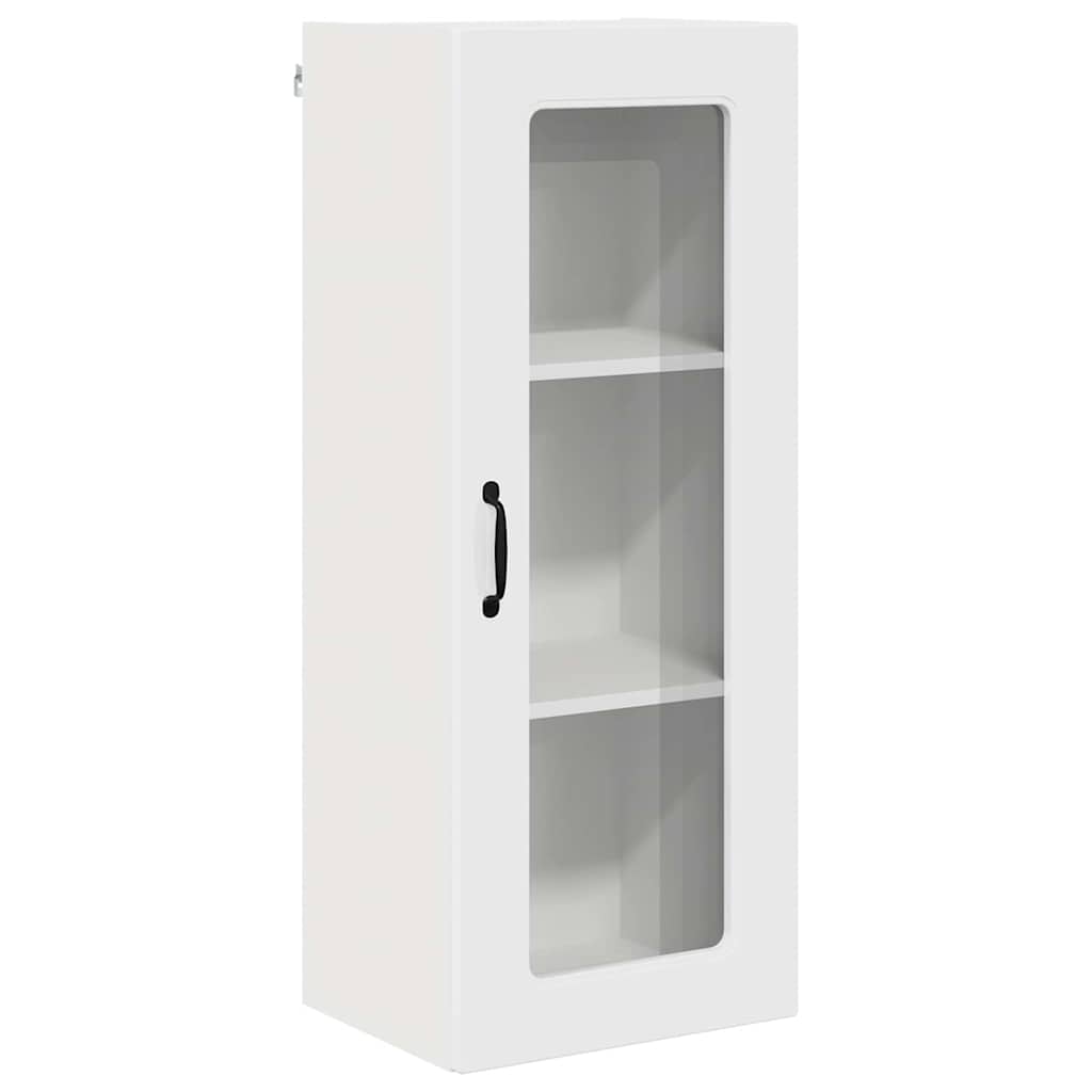 Dulap suspendat de bucatarie cu usa Alb lucios 40 x 31 x 100 cm