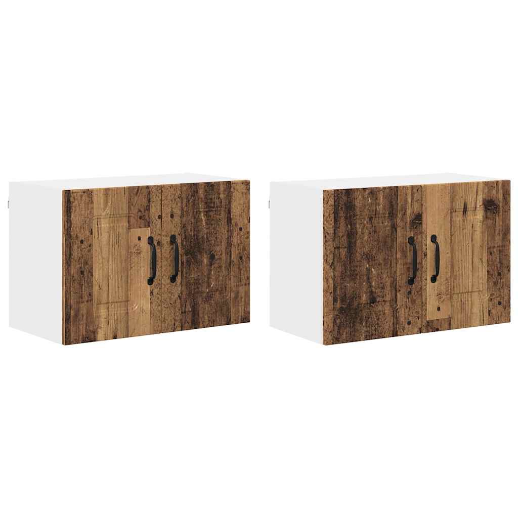Dulap suspendat de bucatarie 2 pcs Lemn Vechi 60 x 31 x 40 cm