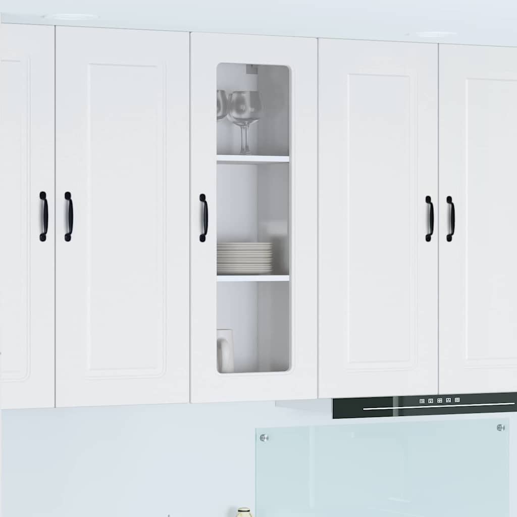 Dulap suspendat de bucatarie cu usa Alb lucios 40 x 31 x 100 cm — imaginea 2