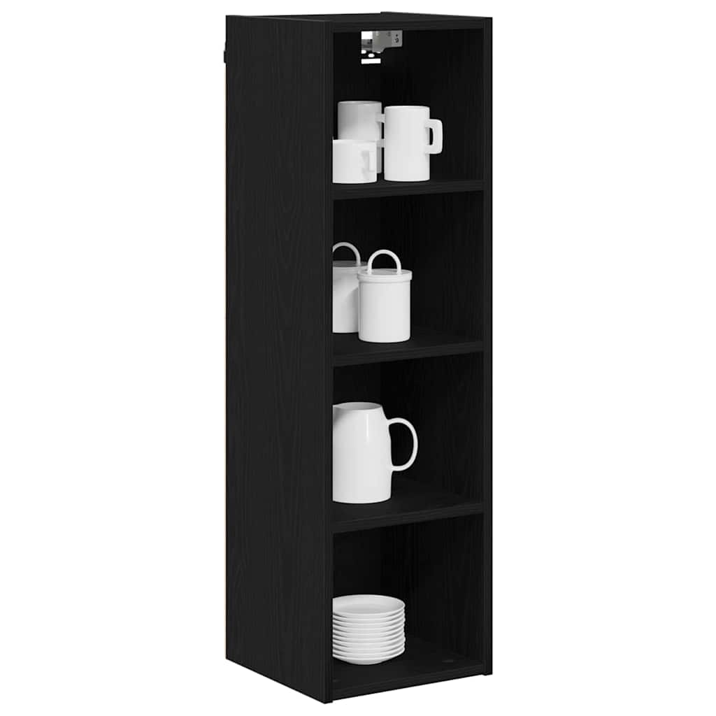 Dulap suspendat cu raft Riga Stejar Negru 30 x 29,5 x 100 cm — imaginea 4