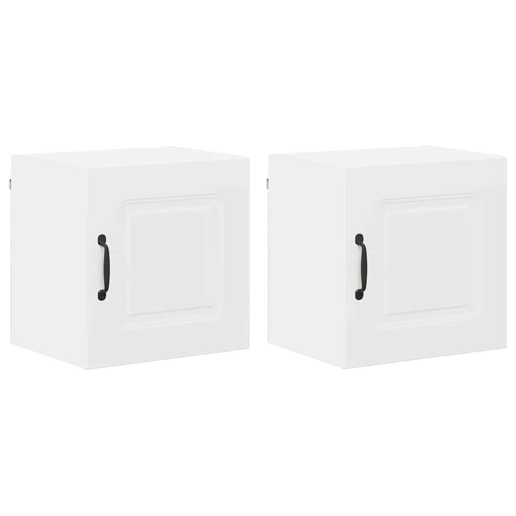 Dulap suspendat de bucatarie cu raft 2 pcs Alb 40 x 31 x 40 cm