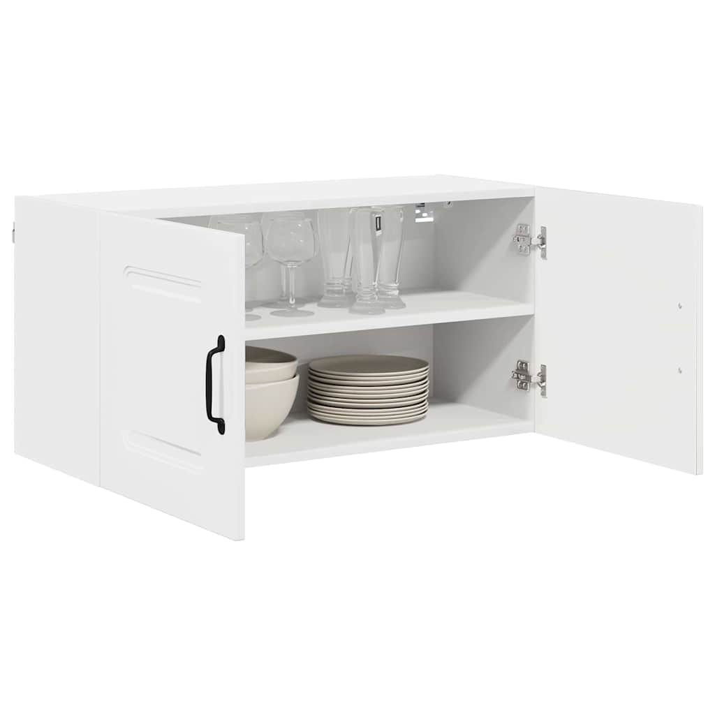 Dulap suspendat de bucatarie cu raft Alb lucios 80 x 31 x 40 cm — imaginea 4