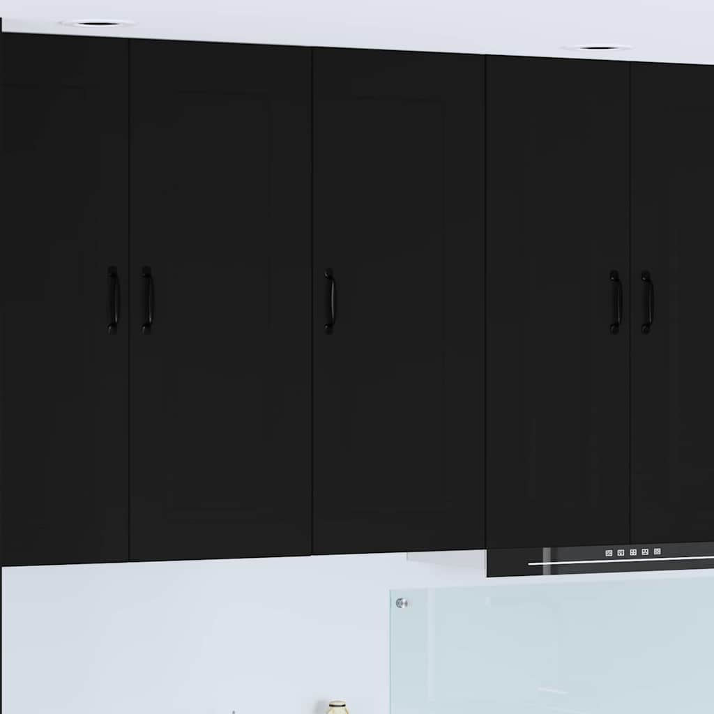 Dulap suspendat de bucatarie cu raft Negru 40 x 31 x 100 cm — imaginea 2