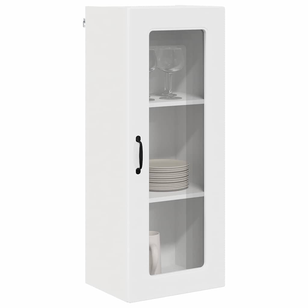 Dulap suspendat de bucatarie cu usa Alb lucios 40 x 31 x 100 cm — imaginea 4