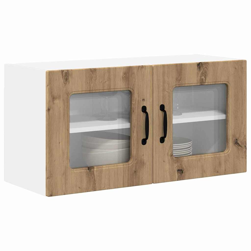 Dulap suspendat de bucatarie Stejar Artizanal 80 x 31 x 40 cm — imaginea 4