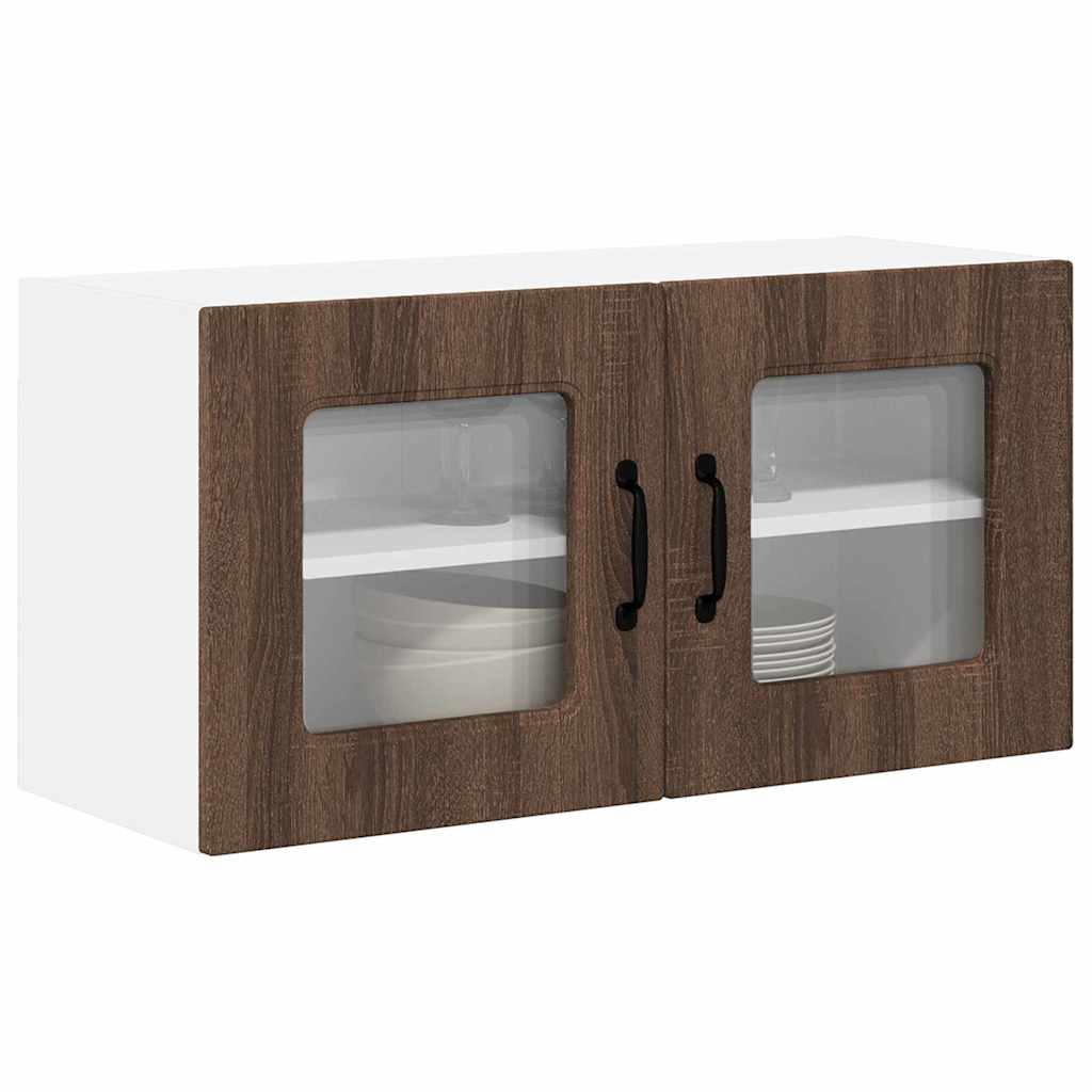 Dulap suspendat de bucatarie Stejar inchis 80 x 31 x 40 cm — imaginea 4