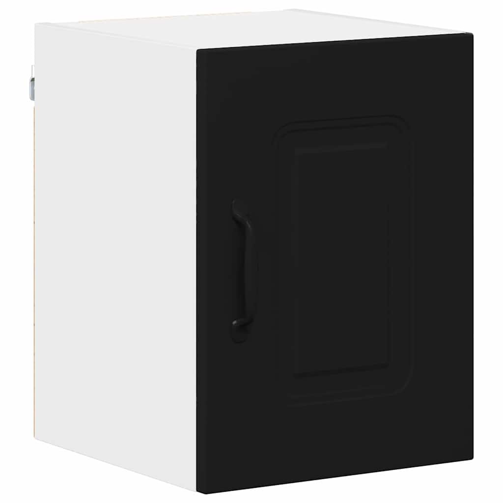 Dulap suspendat de bucatarie cu usa 2 pcs Negru 30 x 31 x 40 cm — imaginea 7
