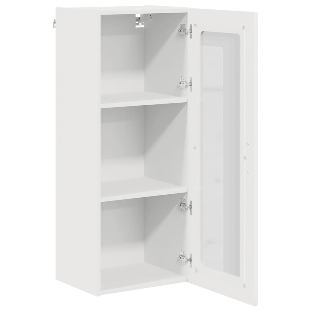 Dulap suspendat de bucatarie cu usa Alb lucios 40 x 31 x 100 cm — imaginea 6