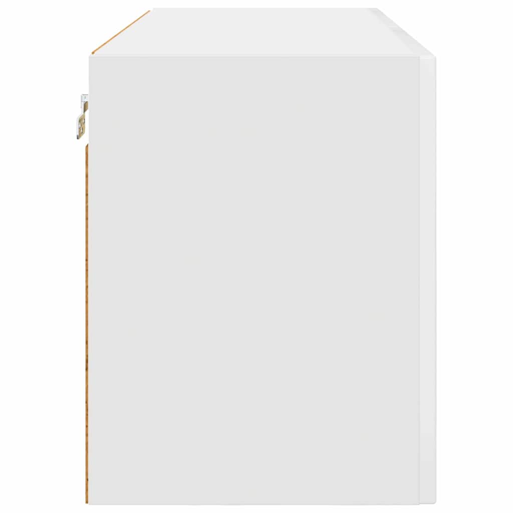 Dulap suspendat de bucatarie cu raft Alb lucios 80 x 31 x 40 cm — imaginea 8