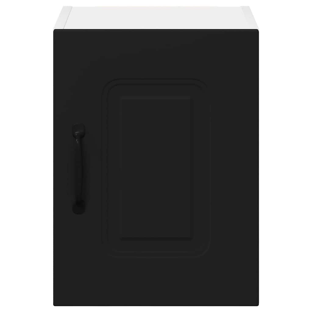 Dulap suspendat de bucatarie cu usa 2 pcs Negru 30 x 31 x 40 cm — imaginea 8