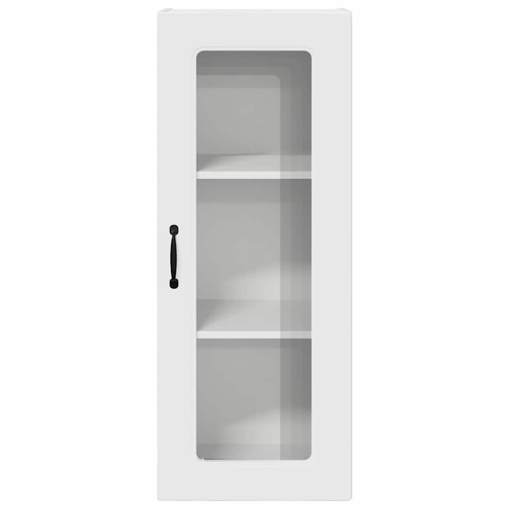 Dulap suspendat de bucatarie cu usa Alb lucios 40 x 31 x 100 cm — imaginea 7