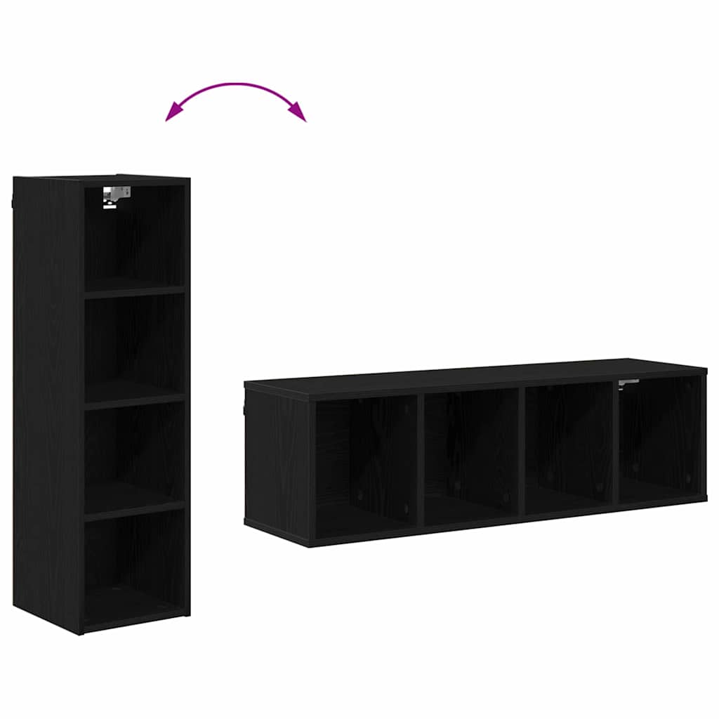 Dulap suspendat cu raft Riga Stejar Negru 30 x 29,5 x 100 cm — imaginea 11