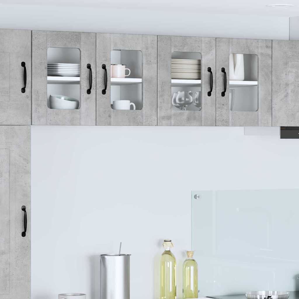 Dulap suspendat de bucatarie Gri din beton 60 x 31 x 40 cm — imaginea 2