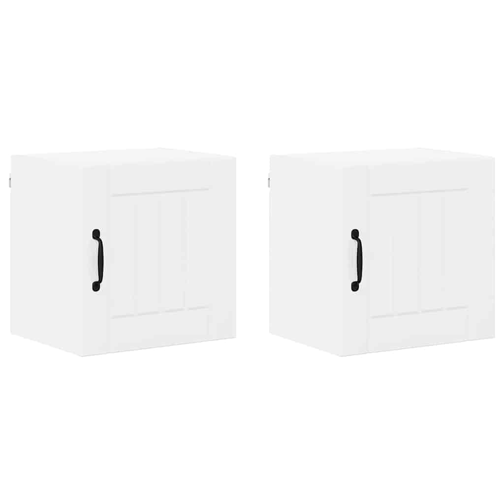 Dulap suspendat de bucatarie 2 pcs Alb lucios 40 x 31 x 40 cm