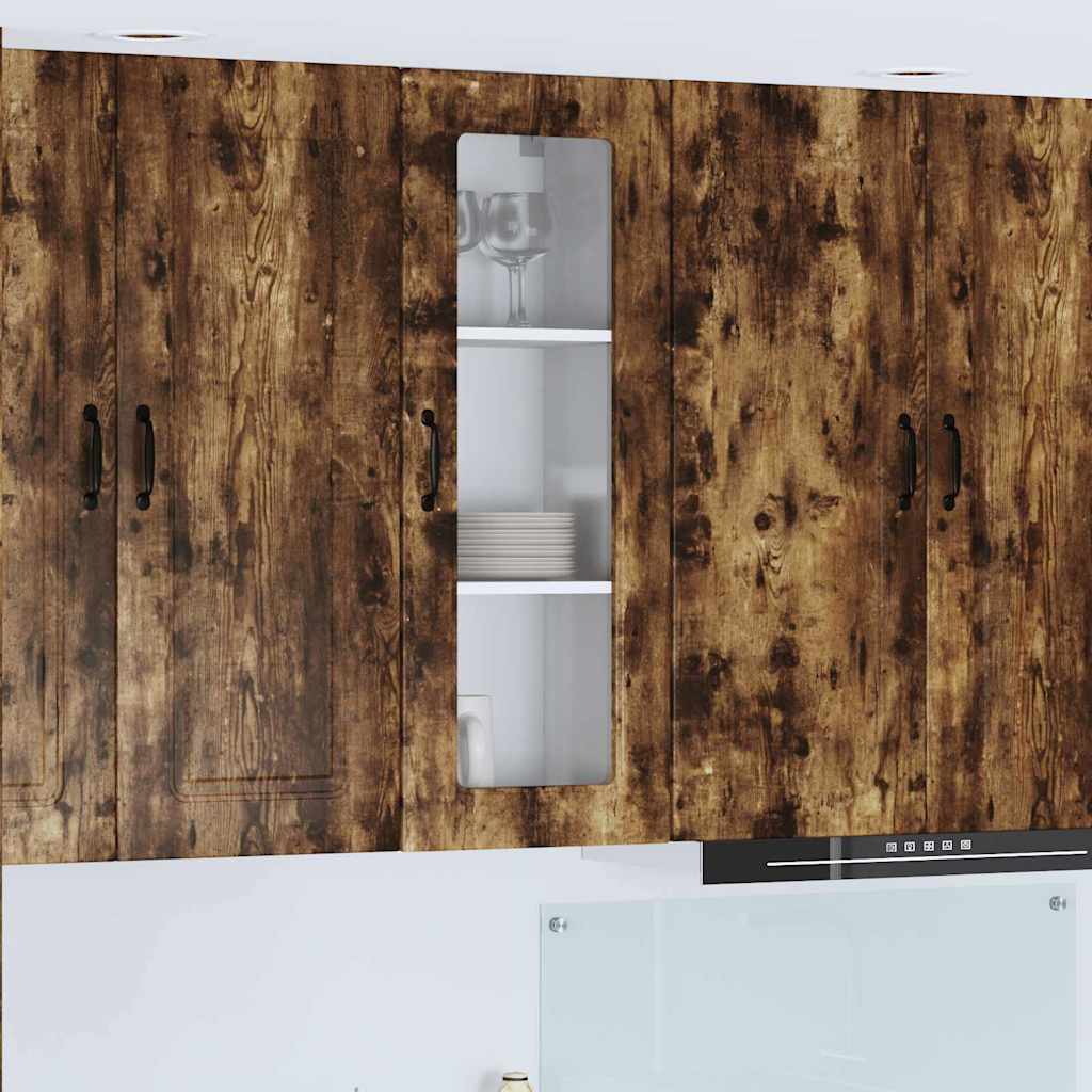 Dulap suspendat de bucatarie Stejar fumuriu 40 x 31 x 100 cm — imaginea 2