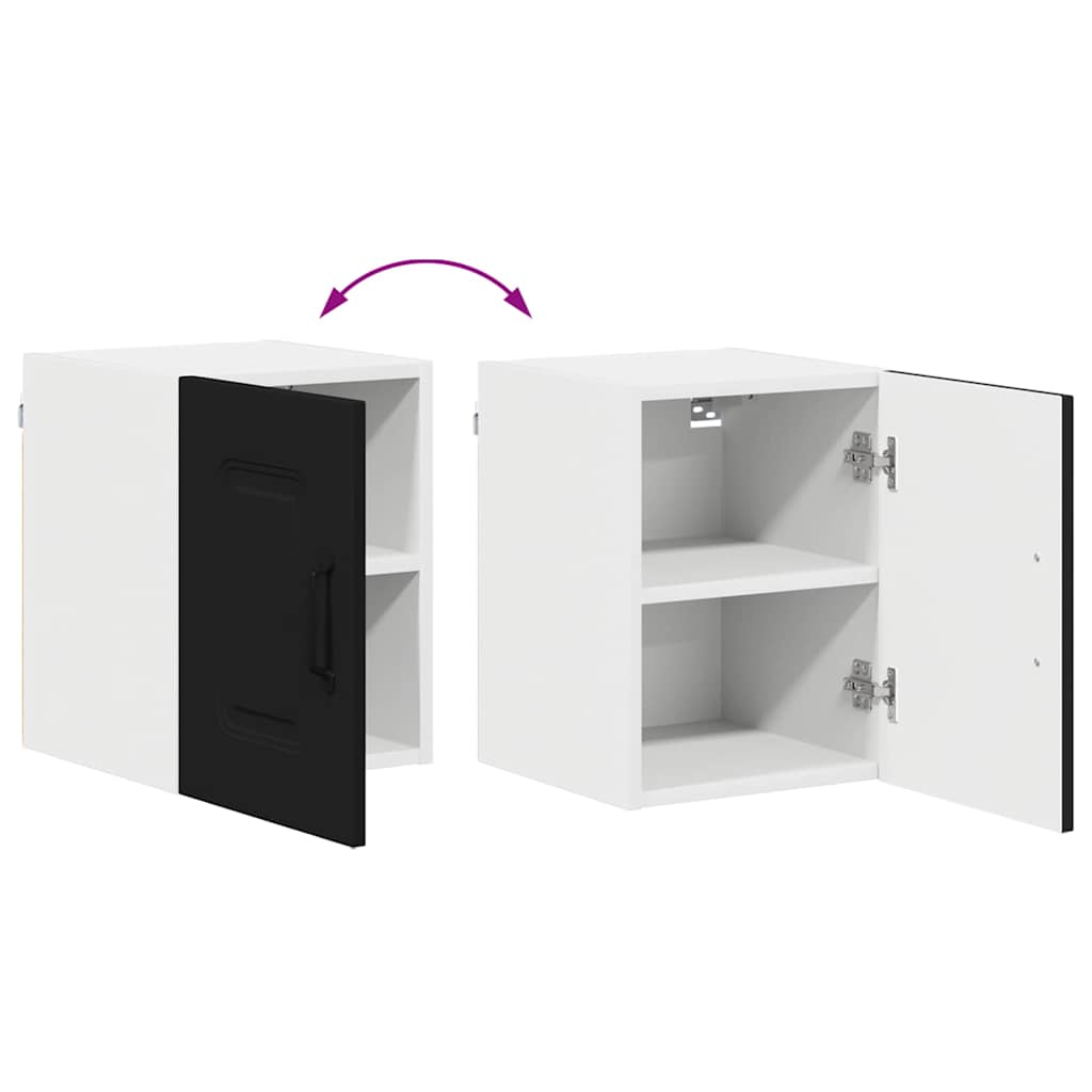 Dulap suspendat de bucatarie cu usa 2 pcs Negru 30 x 31 x 40 cm — imaginea 13