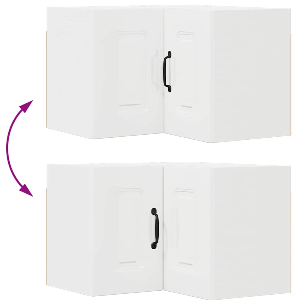 Dulap suspendat de bucatarie cu raft Alb lucios 57 x 57 x 40 cm — imaginea 12