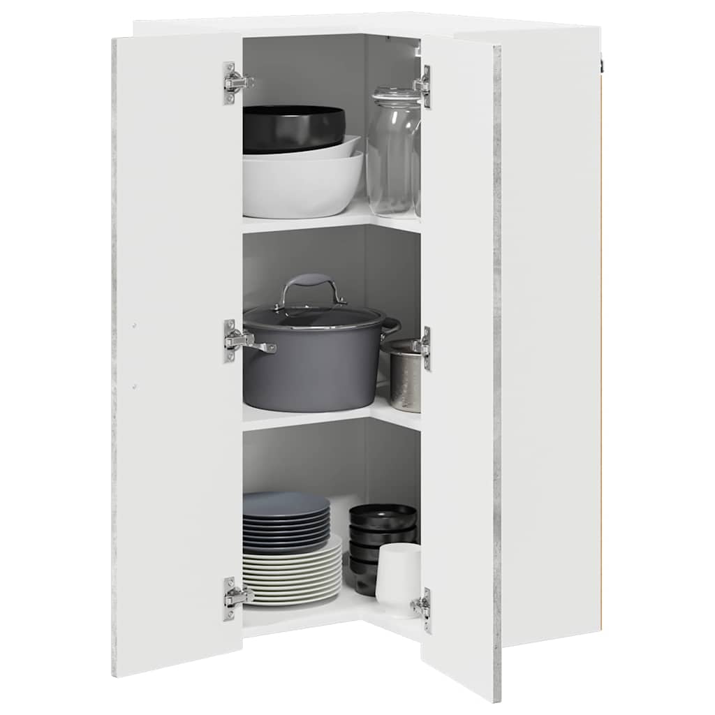 Dulap suspendat de bucatarie Gri din beton 57 x 57 x 100 cm — imaginea 4