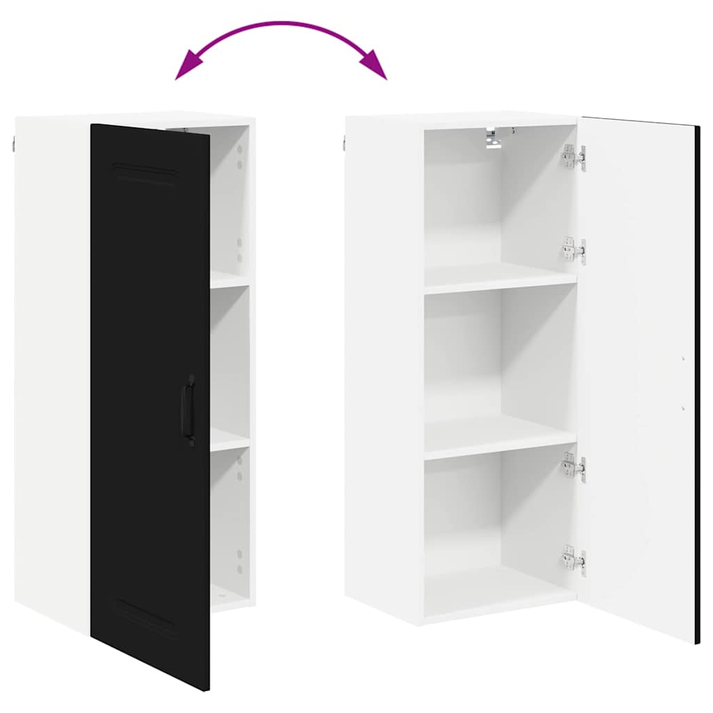 Dulap suspendat de bucatarie cu raft Negru 40 x 31 x 100 cm — imaginea 12