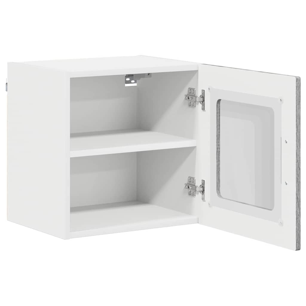 Dulap suspendat de bucatarie 2 pcs Gri Sonoma 40 x 31 x 40 cm — imaginea 7