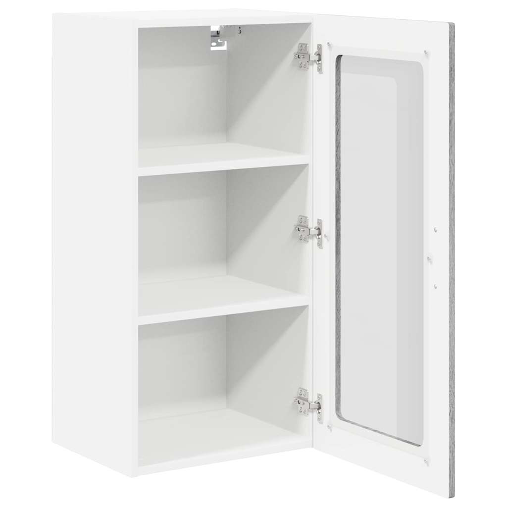 Dulap suspendat de bucatarie cu raft Gri Sonoma 40 x 31 x 80 cm — imaginea 6