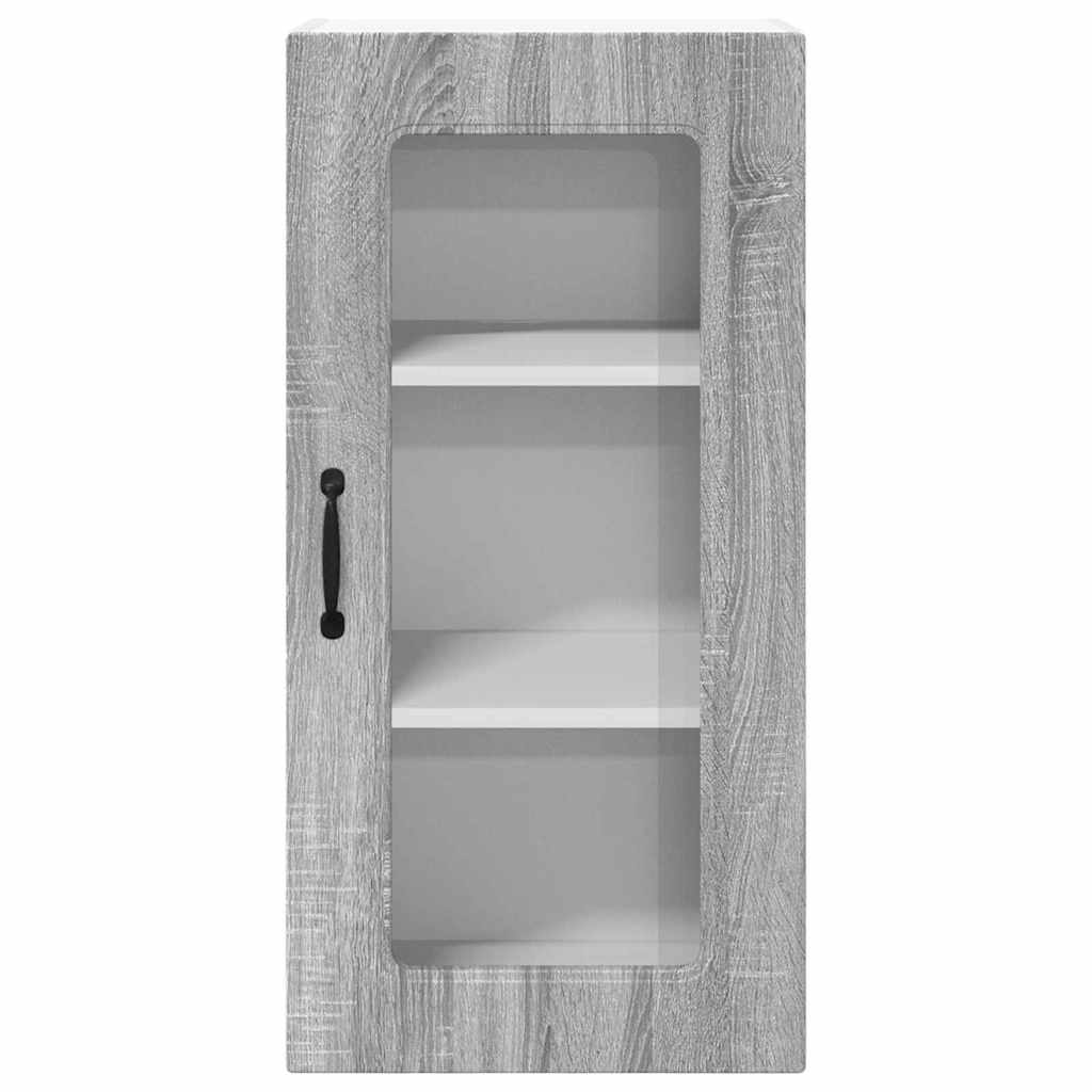 Dulap suspendat de bucatarie cu raft Gri Sonoma 40 x 31 x 80 cm — imaginea 7