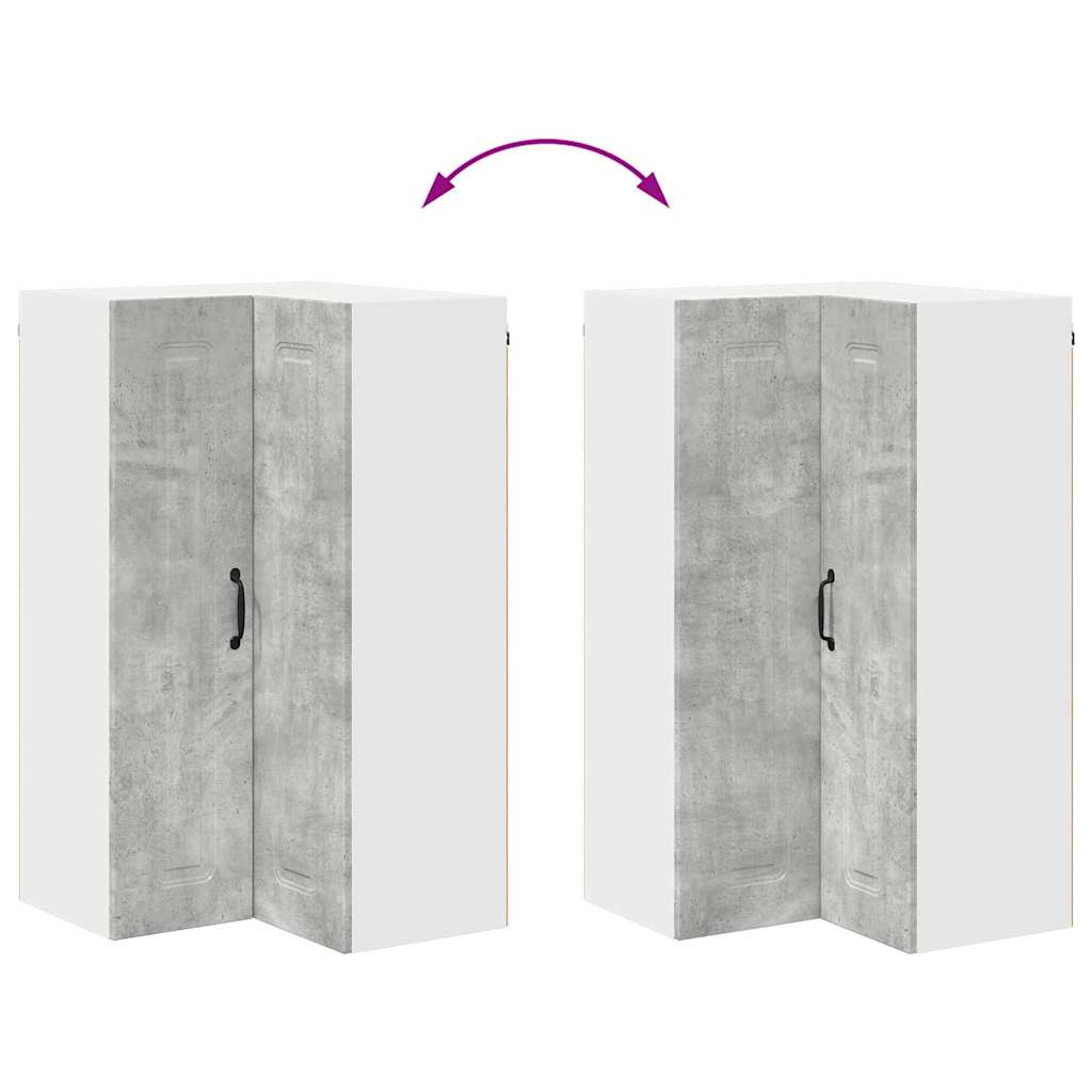 Dulap suspendat de bucatarie Gri din beton 57 x 57 x 100 cm — imaginea 12