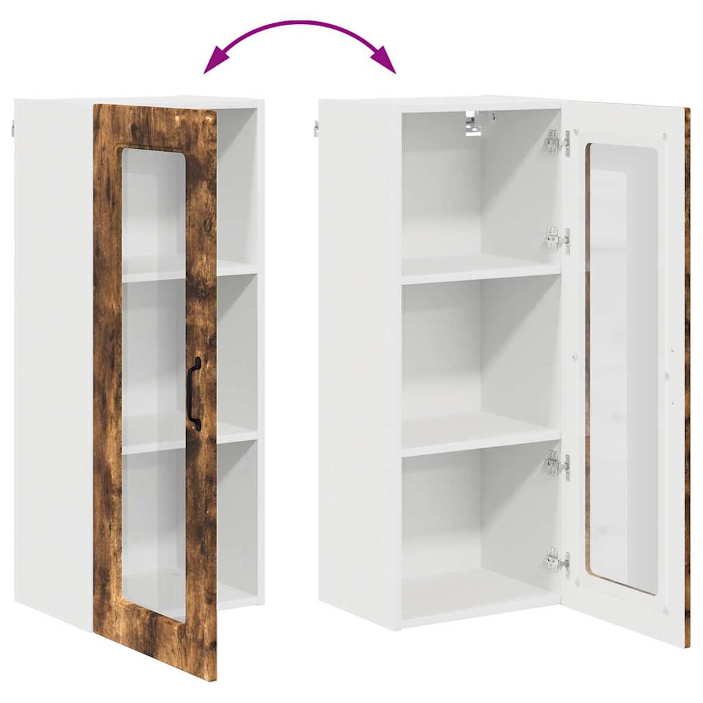 Dulap suspendat de bucatarie Stejar fumuriu 40 x 31 x 100 cm — imaginea 12
