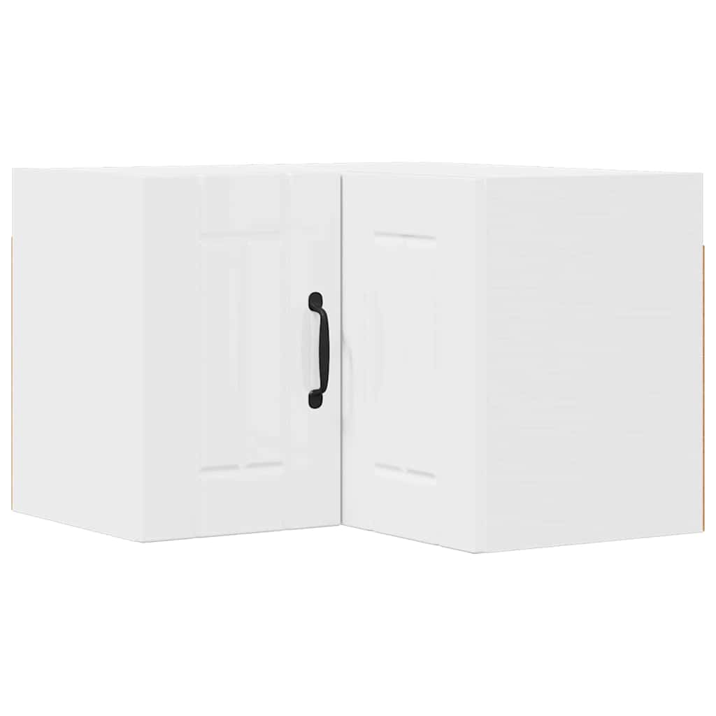 Dulap suspendat de bucatarie cu raft Alb lucios 57 x 57 x 40 cm