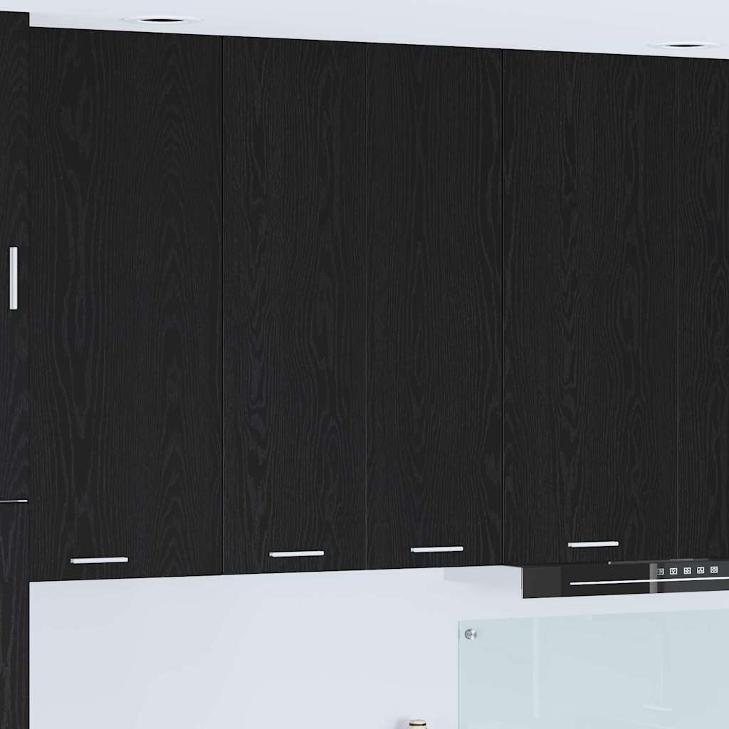 Dulap suspendat cu raft Riga Stejar Negru 60 x 31 x 100 cm — imaginea 2