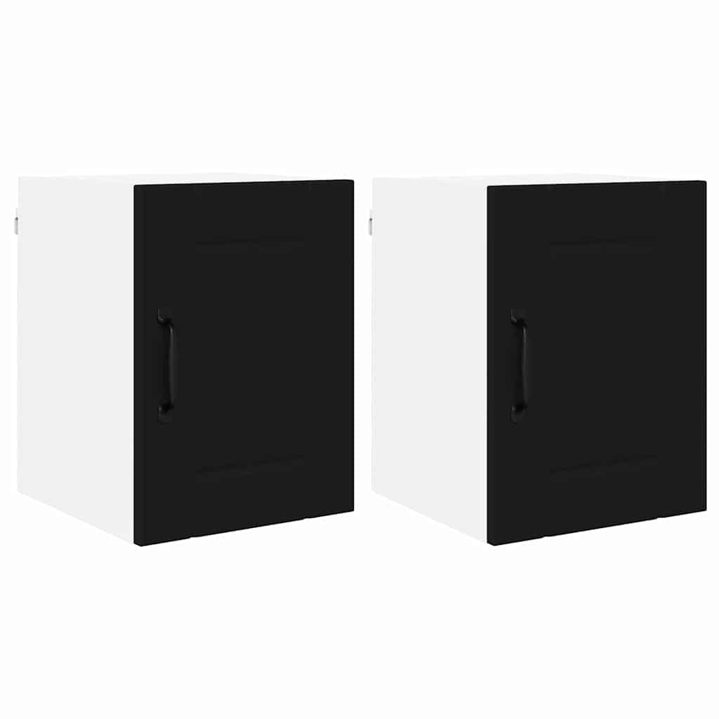 Dulap suspendat de bucatarie 2 pcs Negru 30 x 31 x 40 cm