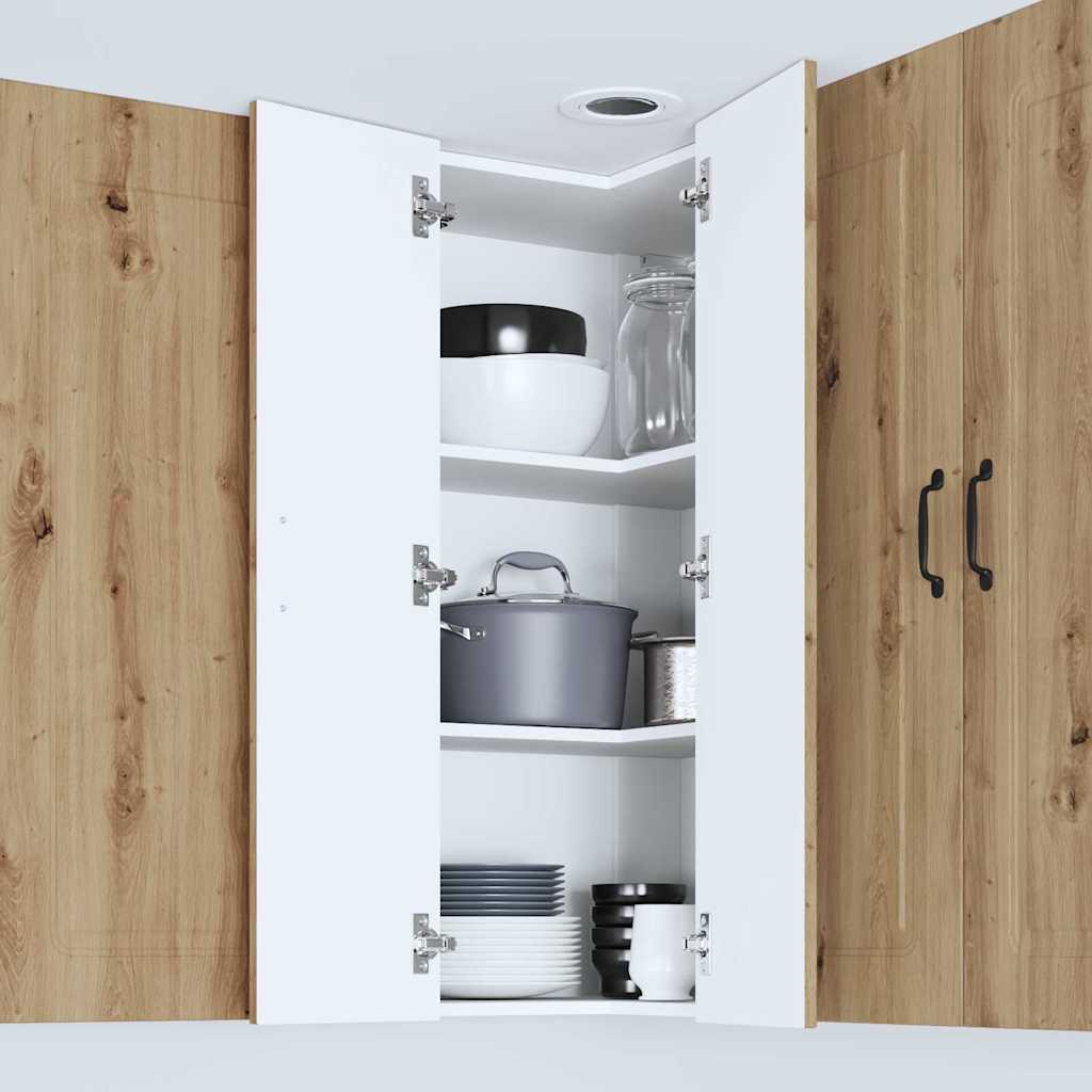 Dulap suspendat de bucatarie Stejar Artizanal 57 x 57 x 100 cm — imaginea 5