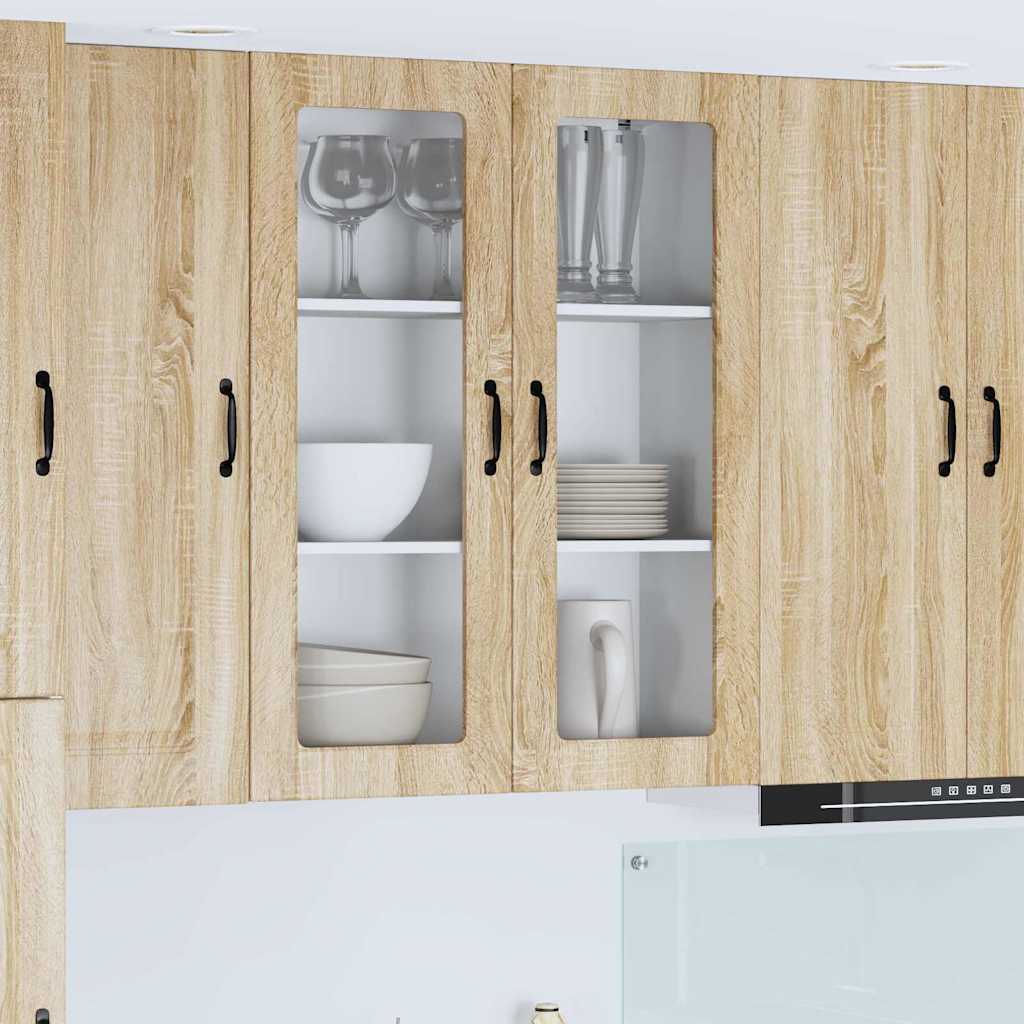 Dulap suspendat de bucatarie Stejar Sonoma 80 x 31 x 100 cm — imaginea 2