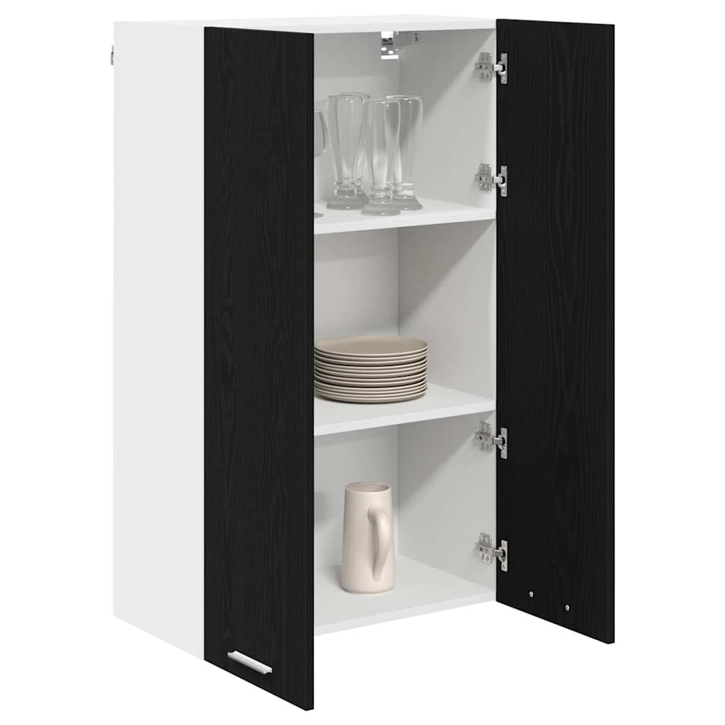 Dulap suspendat cu raft Riga Stejar Negru 60 x 31 x 100 cm — imaginea 4