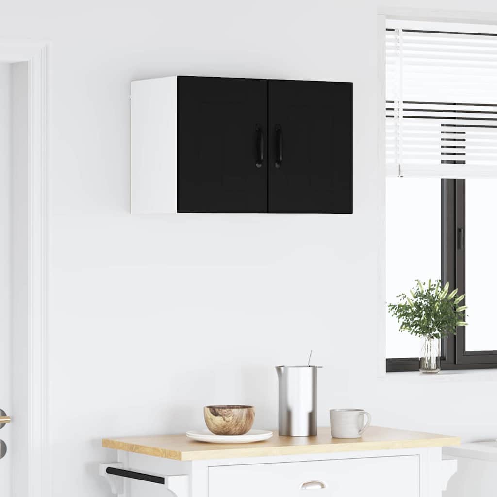 Dulap suspendat de bucatarie cu raft Negru 30 x 31 x 40 cm — imaginea 5