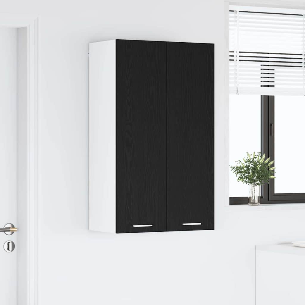Dulap suspendat cu raft Riga Stejar Negru 60 x 31 x 100 cm — imaginea 5