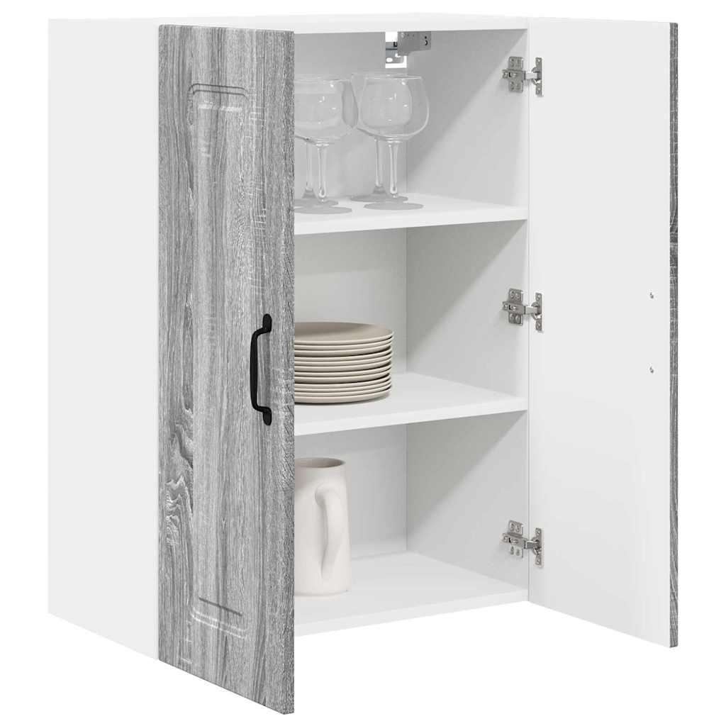 Dulap suspendat de bucatarie cu raft Gri Sonoma 60 x 31 x 80 cm — imaginea 4