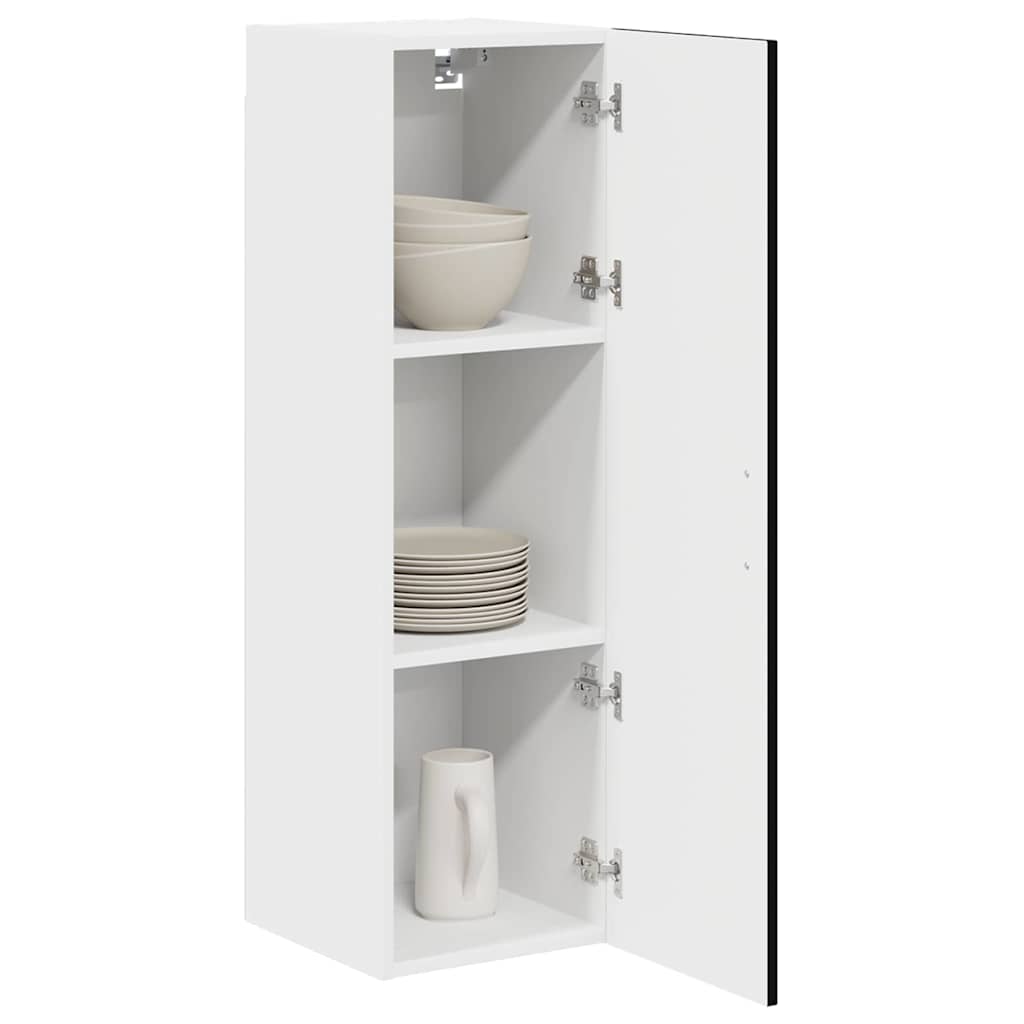 Dulap suspendat de bucatarie cu raft Negru 30 x 31 x 100 cm — imaginea 4