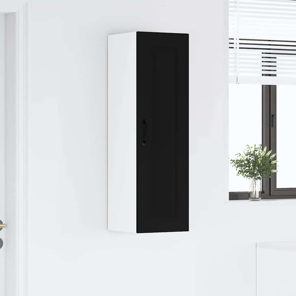 Dulap suspendat de bucatarie cu raft Negru 30 x 31 x 100 cm — imaginea 5