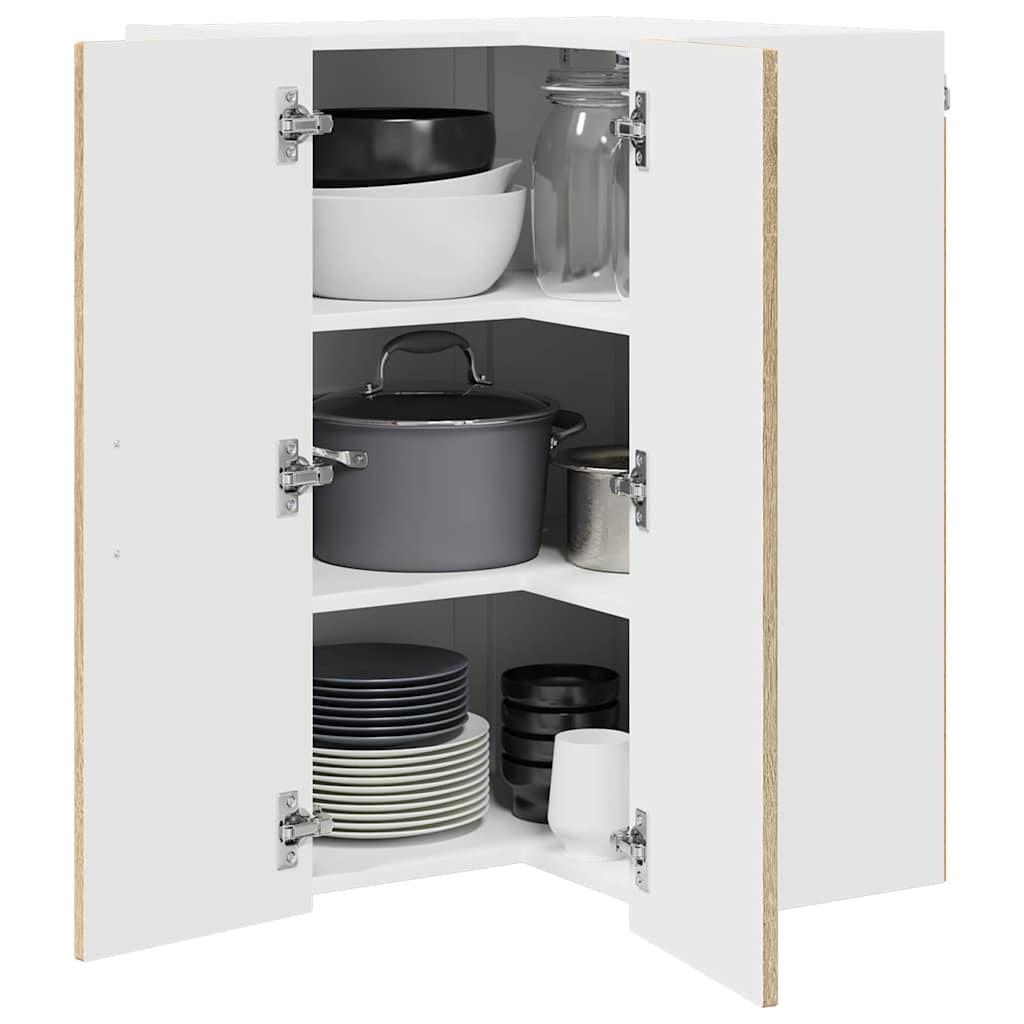 Dulap suspendat de bucatarie Stejar Sonoma 57 x 57 x 80 cm — imaginea 4