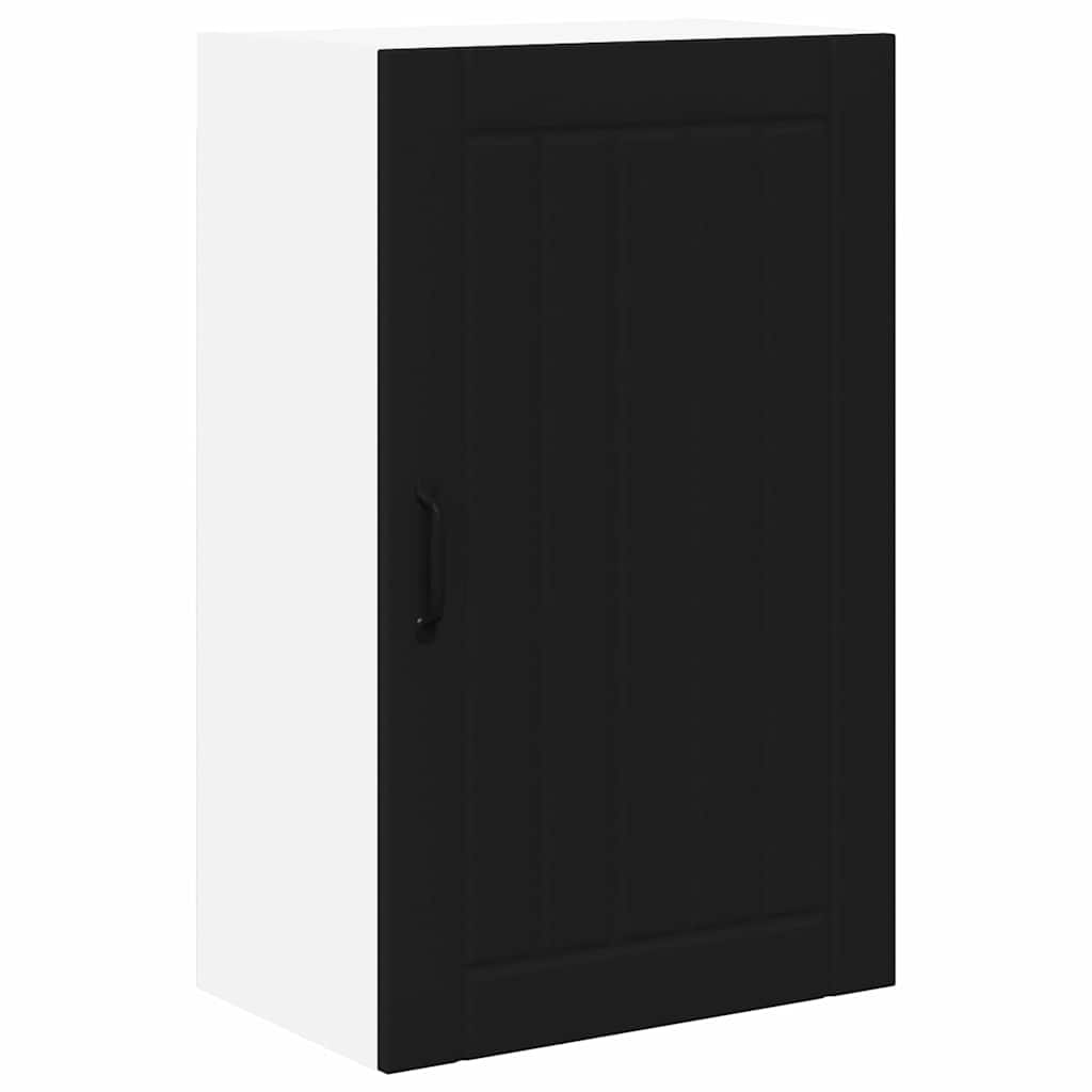 Dulap suspendat de bucatarie cu raft Negru 50 x 31 x 80 cm