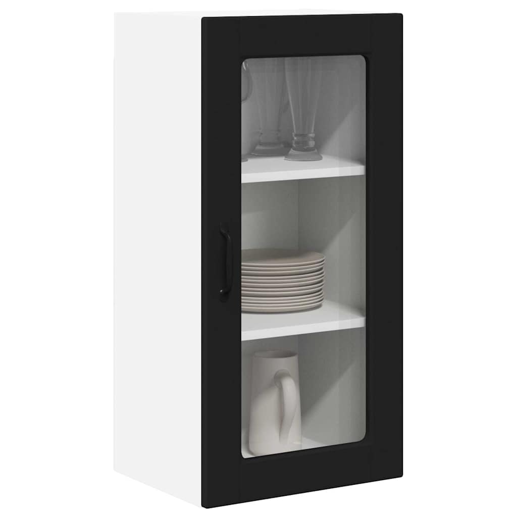 Dulap suspendat de bucatarie 2 pcs Negru 40 x 31 x 80 cm — imaginea 4