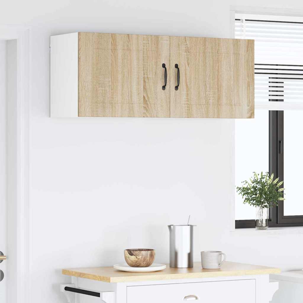 Dulap suspendat de bucatarie cu raft 2 pcs Stejar Sonoma — imaginea 5