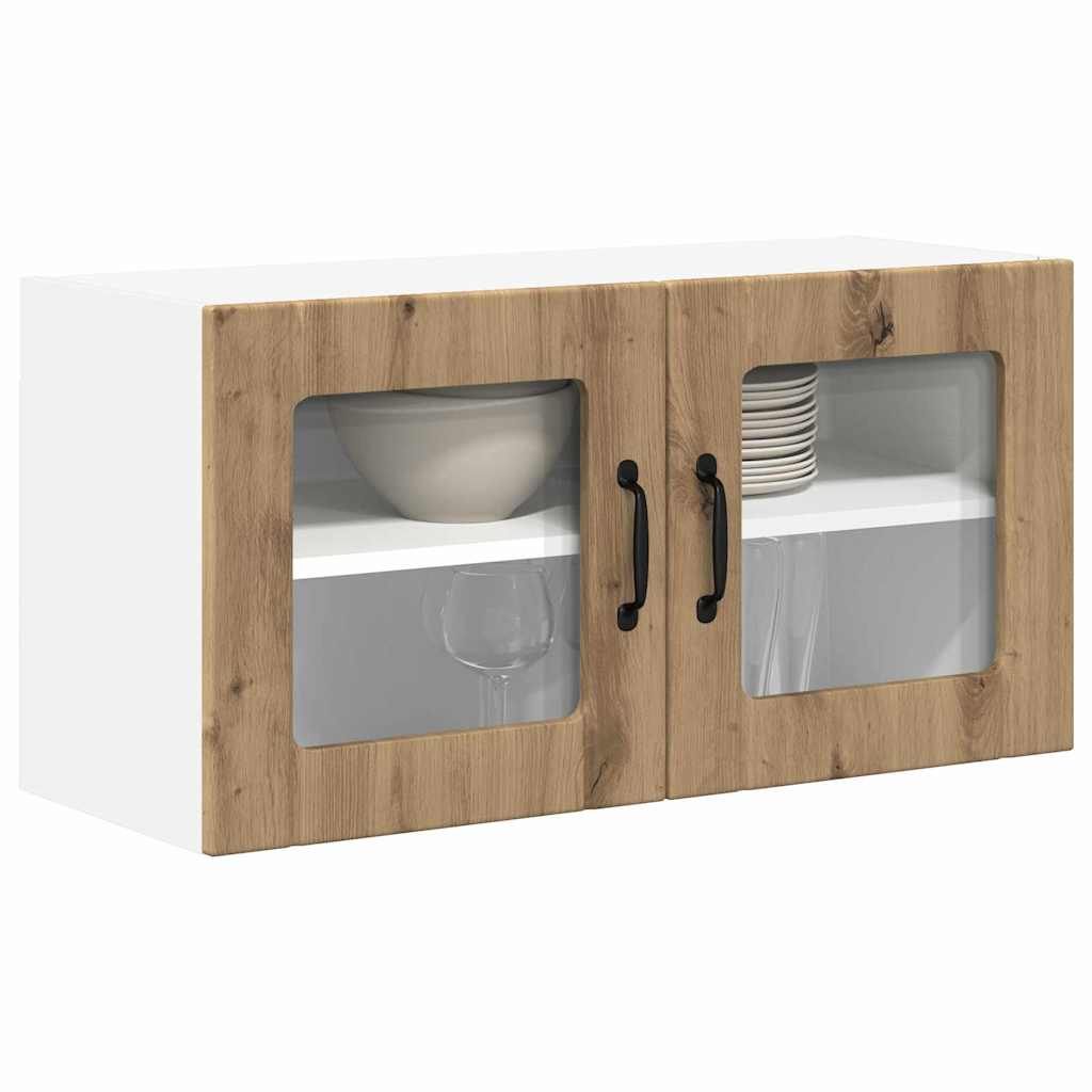 Dulap suspendat de bucatarie Stejar Artizanal 80 x 31 x 40 cm — imaginea 4